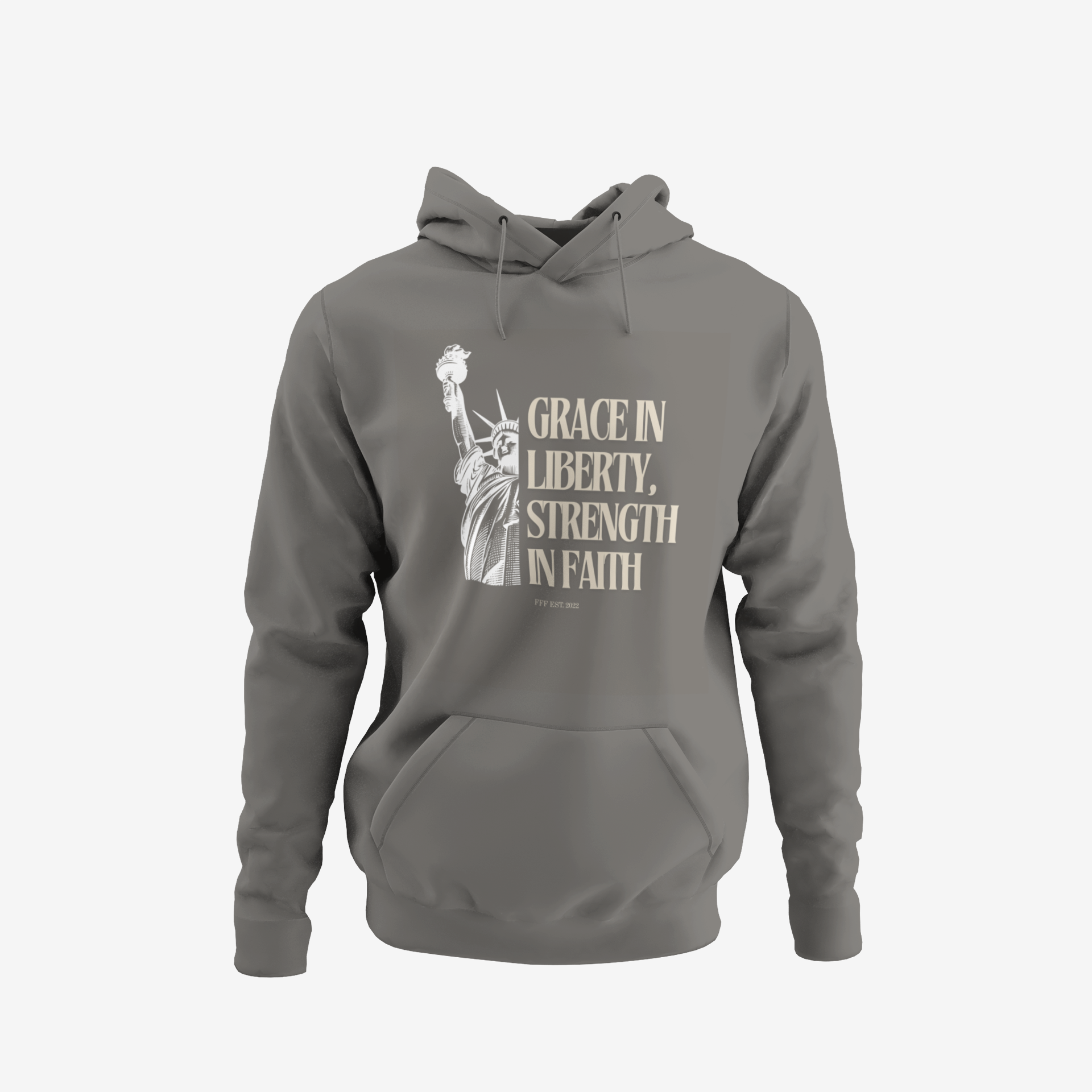 Grace in Liberty, Strength in Faith Hoodie - Fight For Freedom